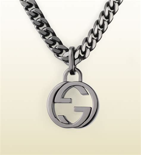 gucci necklace with interlocking g|Gucci interlocking g pendant.